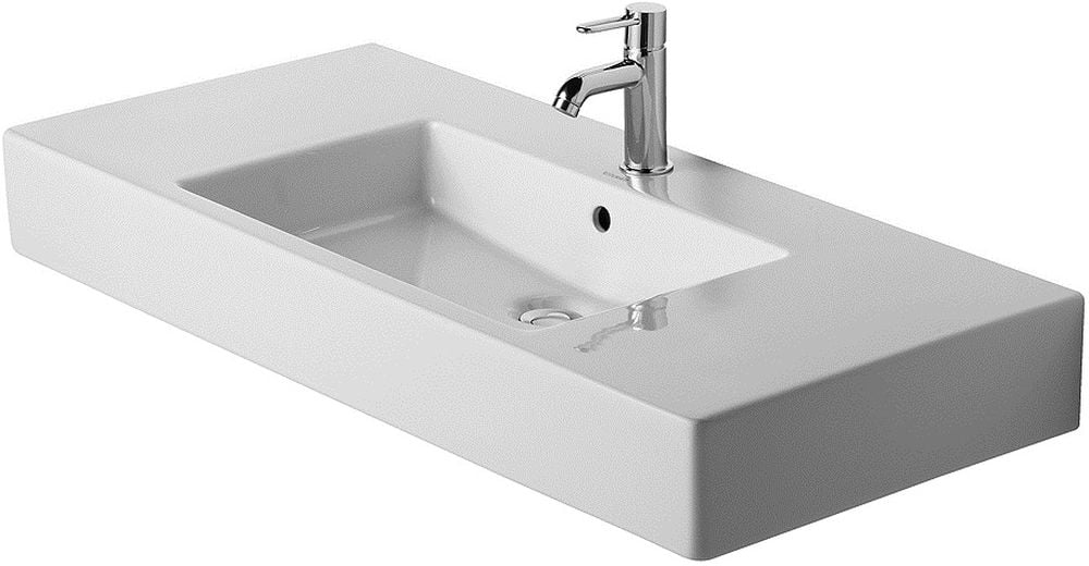 Duravit Vero umývadlo 105x49 cm obdĺžnik klasické umývadlo-umývadlo s doskou biela 0329100000