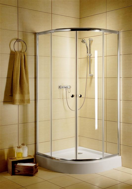 Radaway Classic A sprchovací kút 90x90 cm polkruhová chromová lesklé/hnedé sklo 30000-01-08