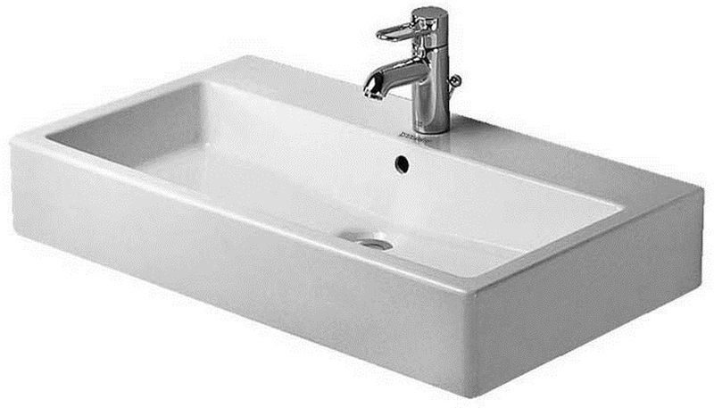 Duravit Vero umývadlo 80x47 cm obdĺžnik umývadlo na nábytok biela 04548000001