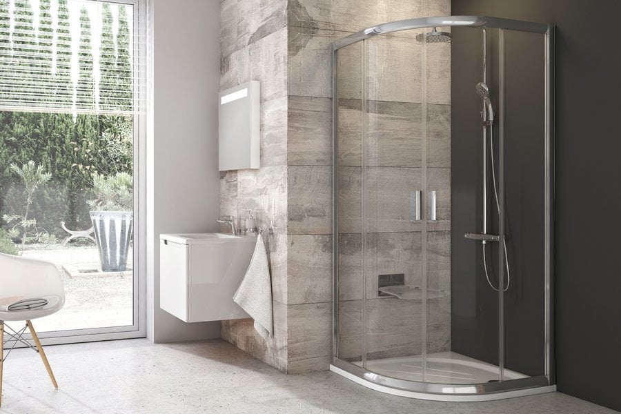 Ravak Blix sprchovací kút 90x90 cm polkruhová biela lesklé/priehľadné sklo 3B270100Z1