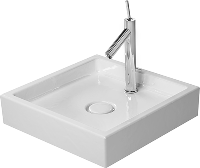 Duravit Starck 1 umývadlo 47x47 cm štvorec pultové umývadlo biela 0387470028