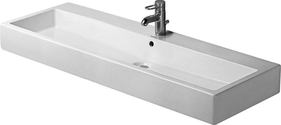 Duravit Vero umývadlo 120x47 cm obdĺžnik umývadlo na nábytok biela 0454120000