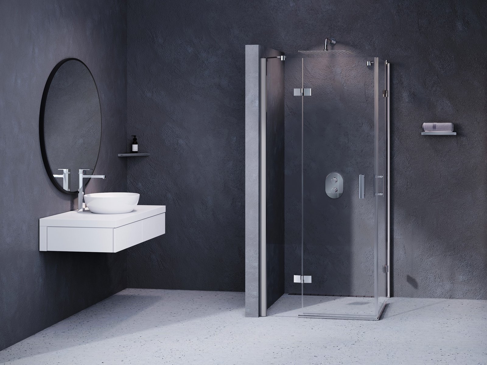 Ravak SmartLine sprchovací kút 80x80 cm obdĺžniková chromová lesklé/priehľadné sklo 1SV44A00Z1