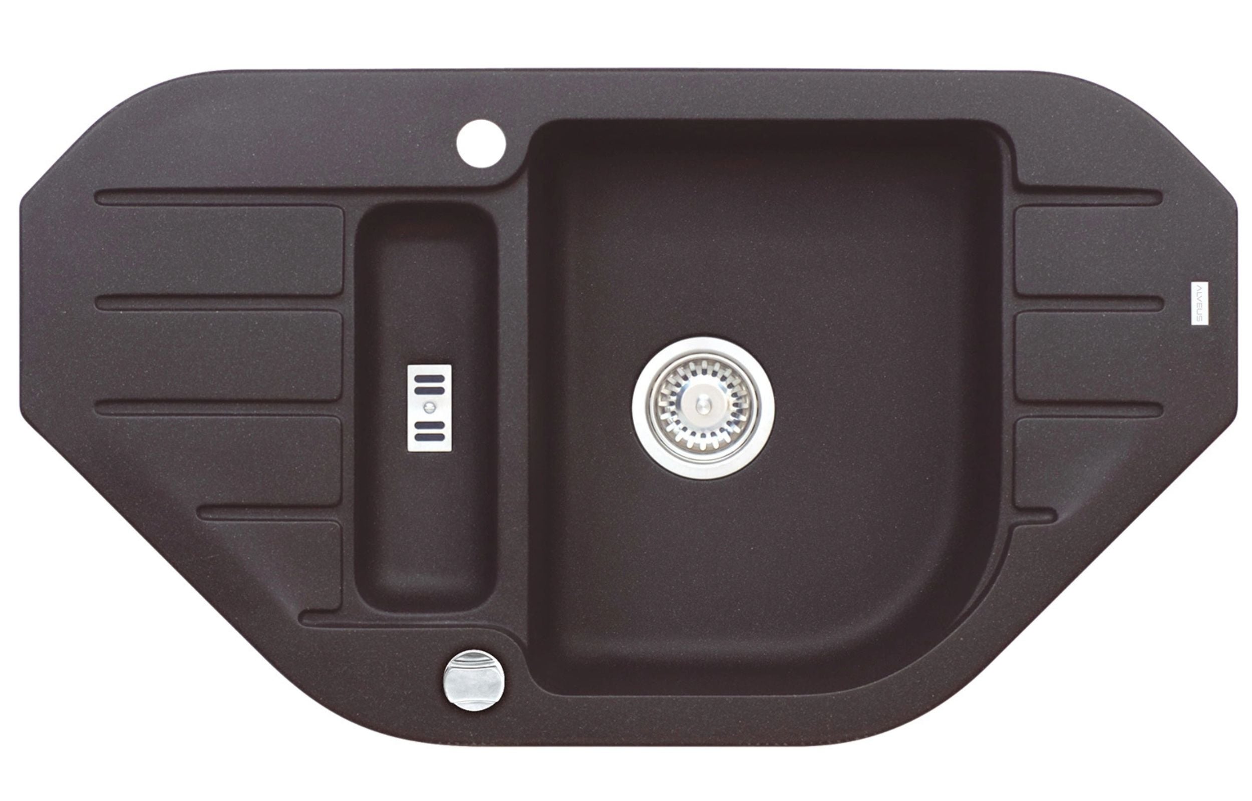 Alveus Niagara granitový drez 90x50 cm čierna 1126091