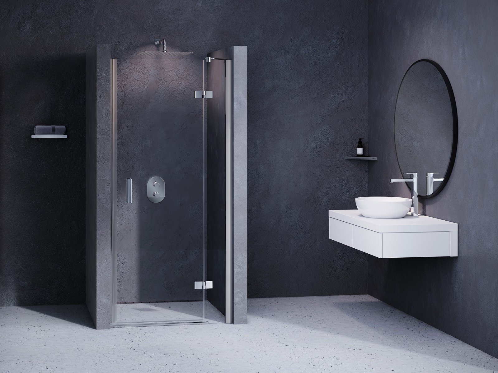 Ravak SmartLine sprchové dvere 90 cm výklopné chróm lesklá/priehľadné sklo 0SP7BA00Z1