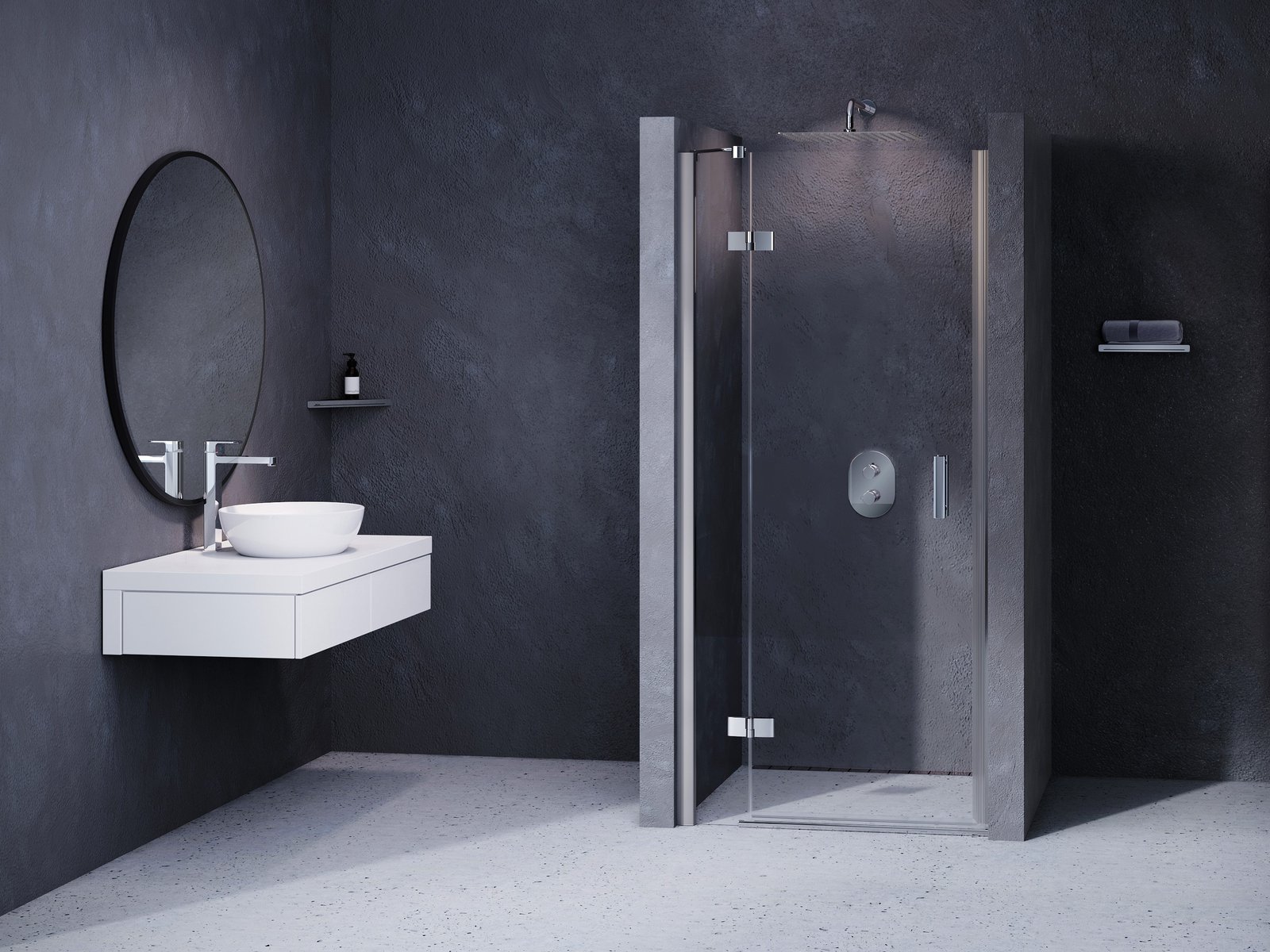 Ravak SmartLine sprchové dvere 100 cm výklopné chróm lesklá/priehľadné sklo 0SLABA00Z1
