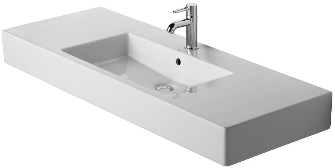 Duravit Vero umývadlo 125x49 cm obdĺžnik umývadlo na nábytok biela 03291200001