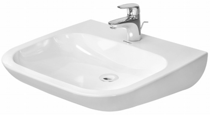 Duravit Med umývadlo 60x55.5 cm obdĺžnik klasické umývadlo pre zdravotne postihnutých biela 23136000002