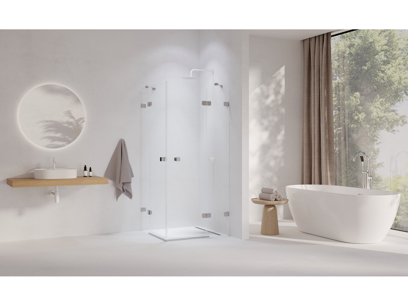 Ravak Brillant sprchovací kút 80x80 cm obdĺžniková chromová lesklé/priehľadné sklo 1UV44A00Z1