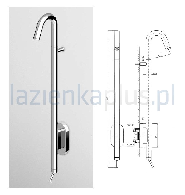 Zucchetti Pan kolumna natryskowa ZP8061.N1