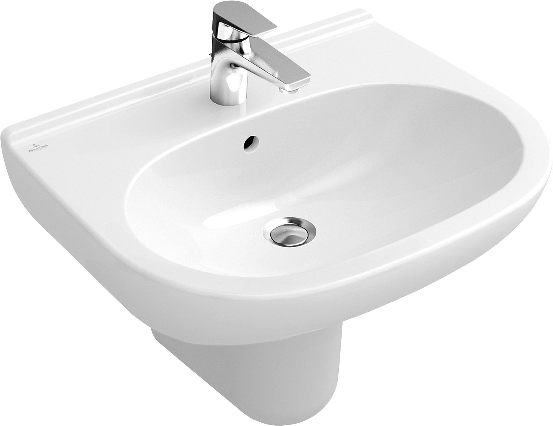 Villeroy & Boch O.Novo umývadlo 60x49 cm polkruhový klasické umývadlo biela 516060R1