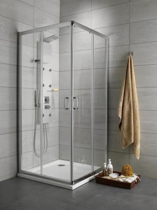 Radaway Premium Plus C sprchovací kút 80x80 cm obdĺžniková chromová lesklé/vzorované sklo 30463-01-06N