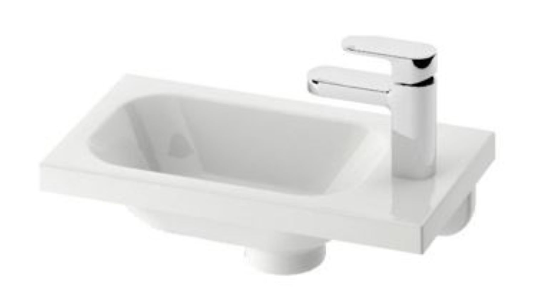Ravak Chrome umývadlo 40x22 cm obdĺžnik umývadlo na nábytok biela XJGP1100000