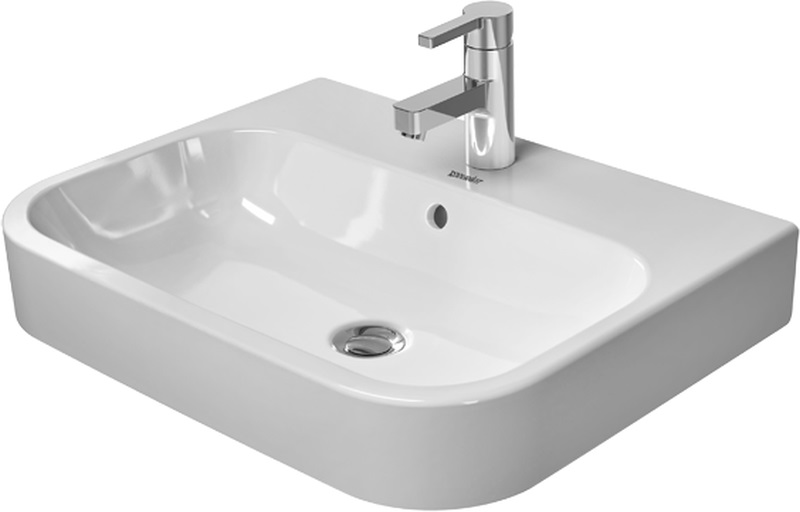 Duravit Happy D.2 umývadlo 60x46 cm polkruhový pultové umývadlo biela 2315600000