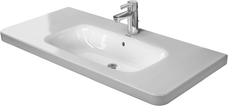 Duravit DuraStyle umývadlo 100x48 cm obdĺžnik klasické umývadlo-umývadlo na nábytok-umývadlo s doskou biela 2320100000