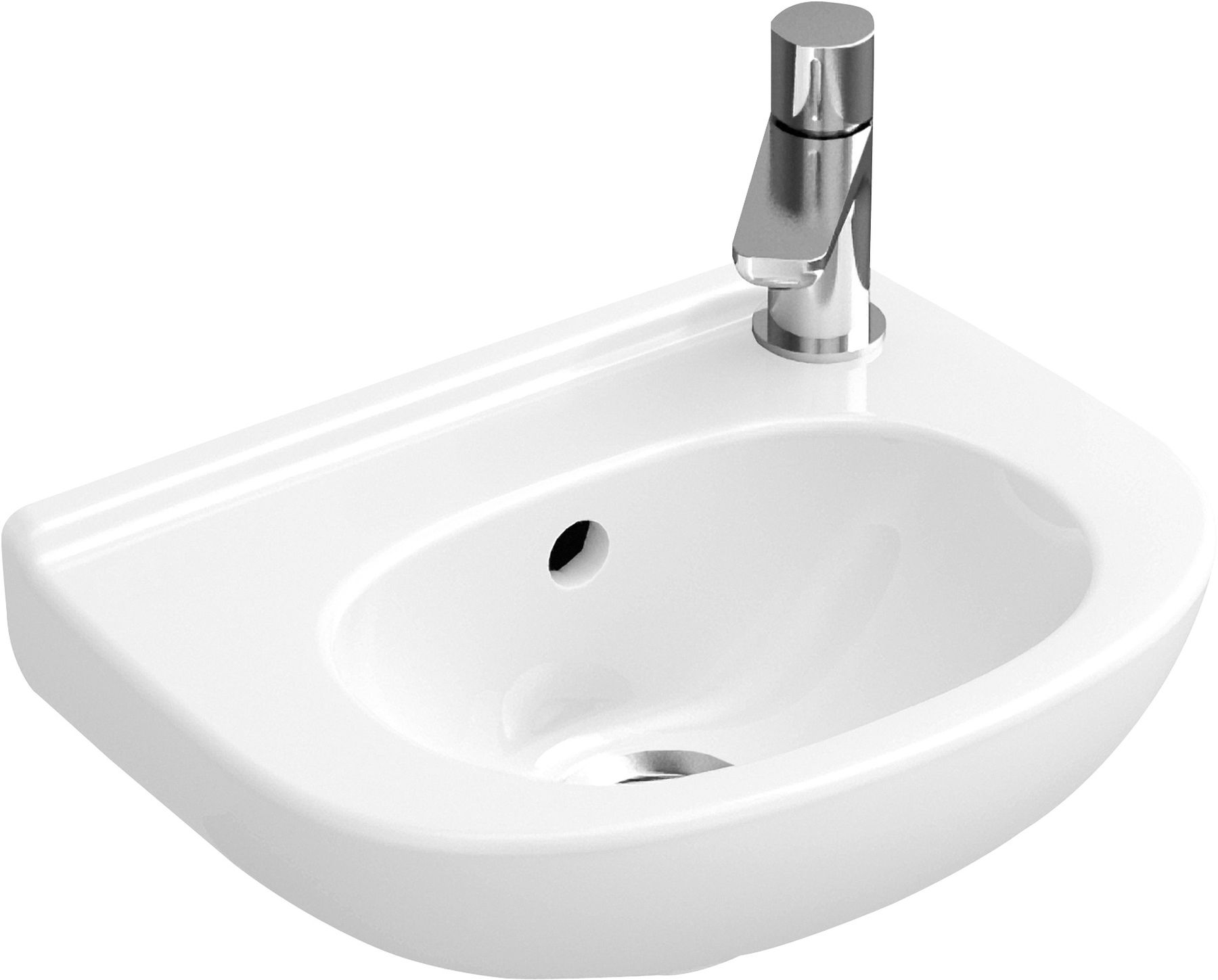 Villeroy & Boch O.Novo umývadlo 36x27.5 cm polkruhový klasické umývadlo biela 53603601