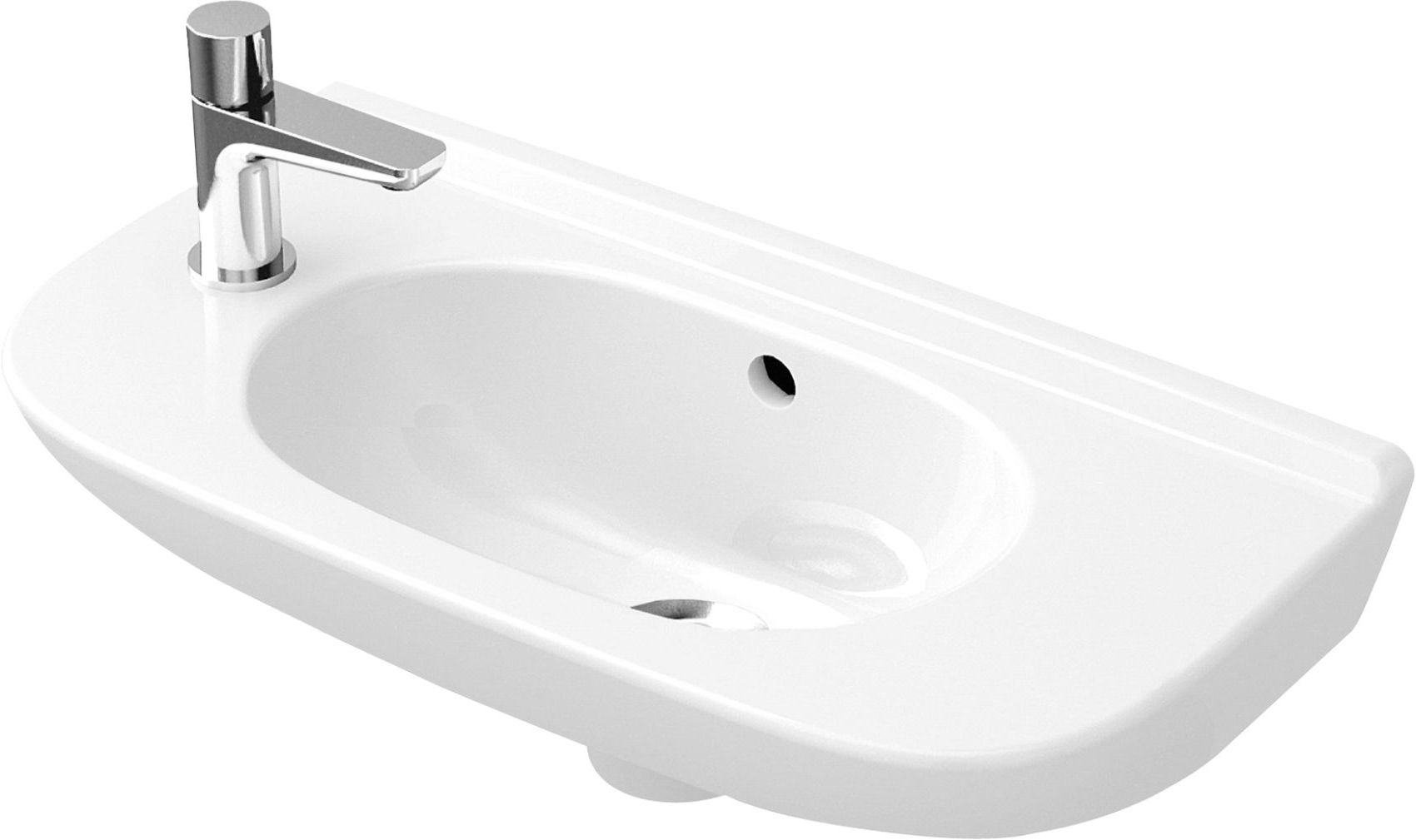 Villeroy & Boch O.Novo umývadlo 50x25 cm polkruhový klasické umývadlo biela 53615001