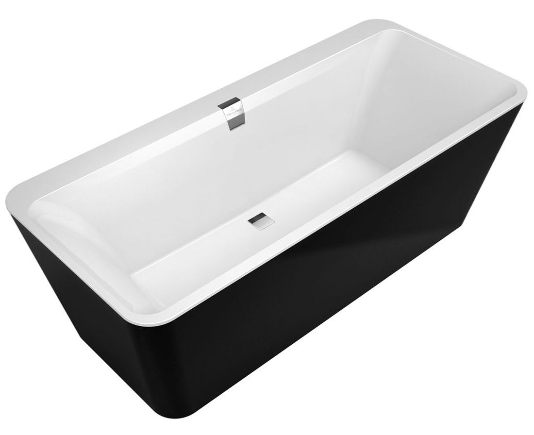 Villeroy & Boch Squaro Edge 12 voľne stojaca vaňa 180x80 cm obdĺžnikové dvojfarebná UBQ180SQE7PDT1V-01