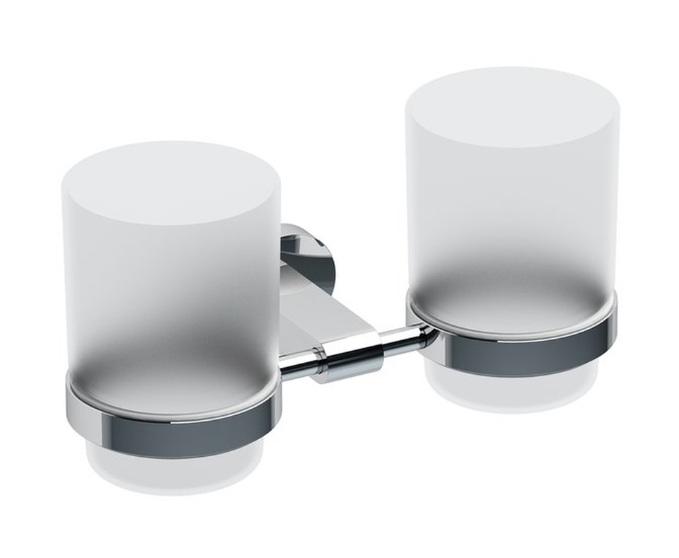 Ravak Chrome pohár na zubnú kefku biela-chrómová X07P189