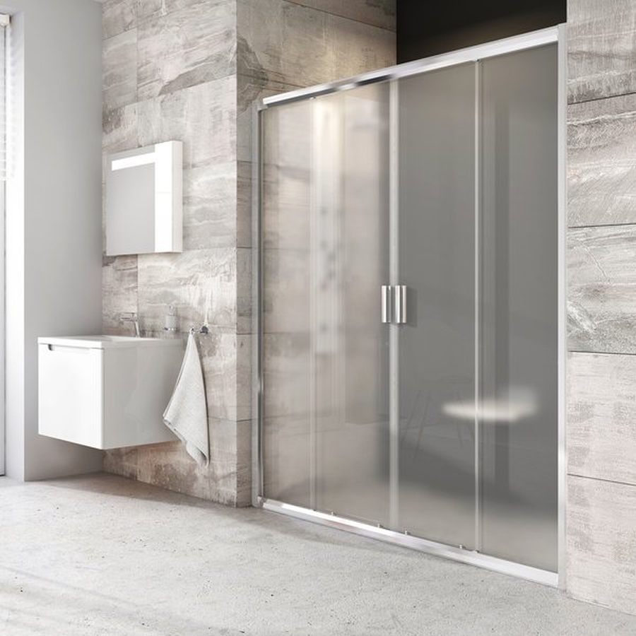 Ravak Blix sprchové dvere 130 cm posuvné biela lesklá/vzorované sklo 0YVJ0100ZG