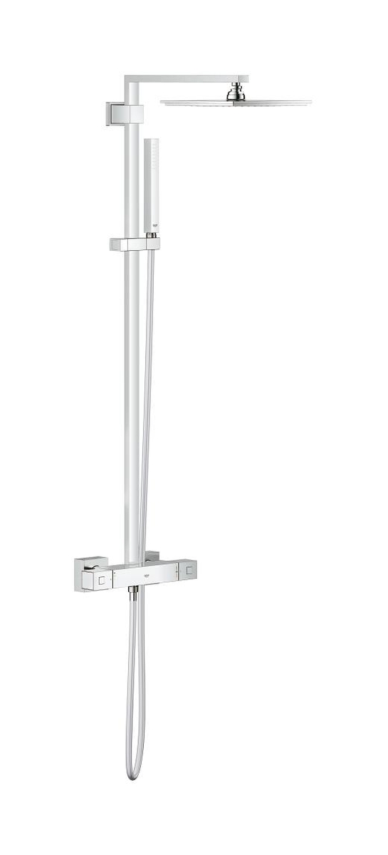 Grohe Euphoria Cube sprchová súprava nástenná s termostatom s dažďovou sprchou StarLight Chrome 26087000