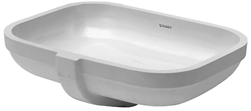 Duravit Happy D.2 umývadlo 48x34.5 cm obdĺžnik podpultové umývadlo biela 04574800001