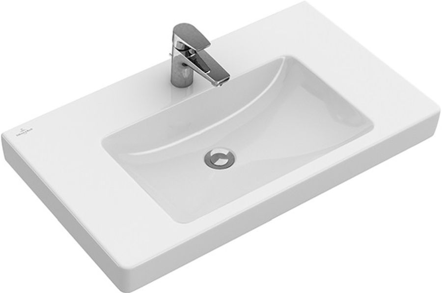 Villeroy & Boch Subway 2.0 umývadlo 80x47 cm obdĺžnik klasické umývadlo-umývadlo na nábytok-umývadlo s doskou biela 71758GR1