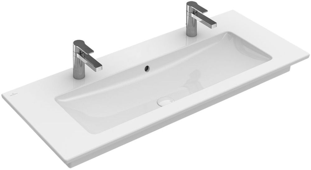 Villeroy & Boch Venticello umývadlo 120x50 cm obdĺžnik klasické umývadlo-umývadlo na nábytok-umývadlo s doskou biela 4104CK01