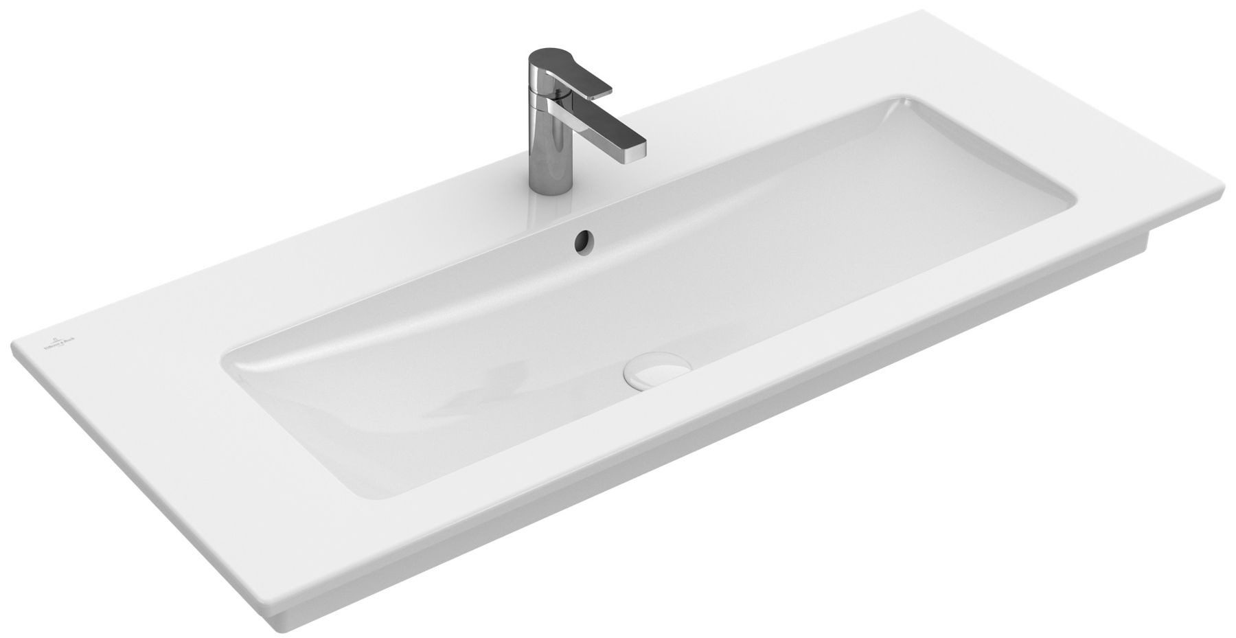 Villeroy & Boch Venticello umývadlo 120x50 cm obdĺžnik klasické umývadlo-umývadlo na nábytok-umývadlo s doskou biela 4104CL01