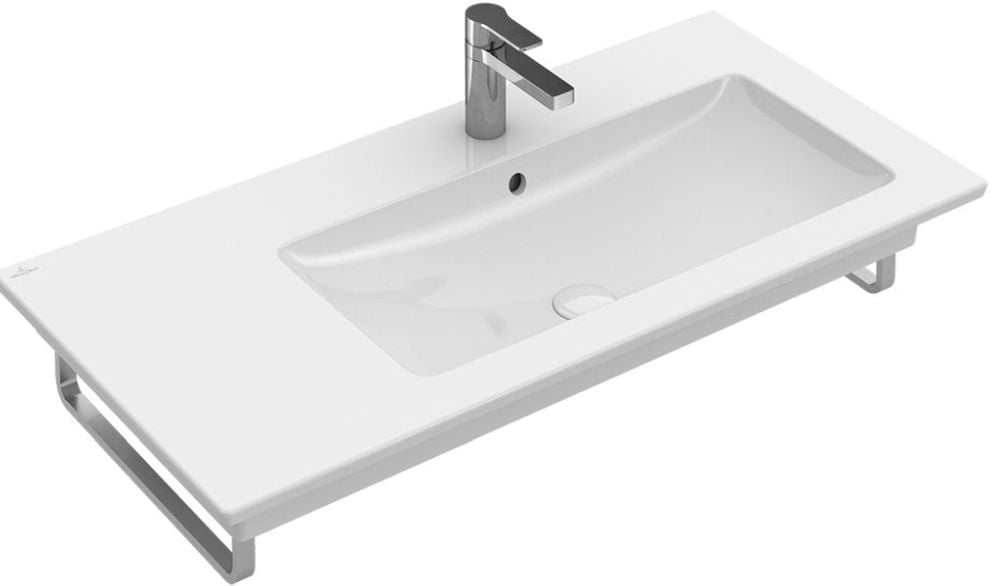 Villeroy & Boch Venticello umývadlo 100x50 cm obdĺžnik klasické umývadlo-umývadlo na nábytok-umývadlo s doskou biela 4134R1R1