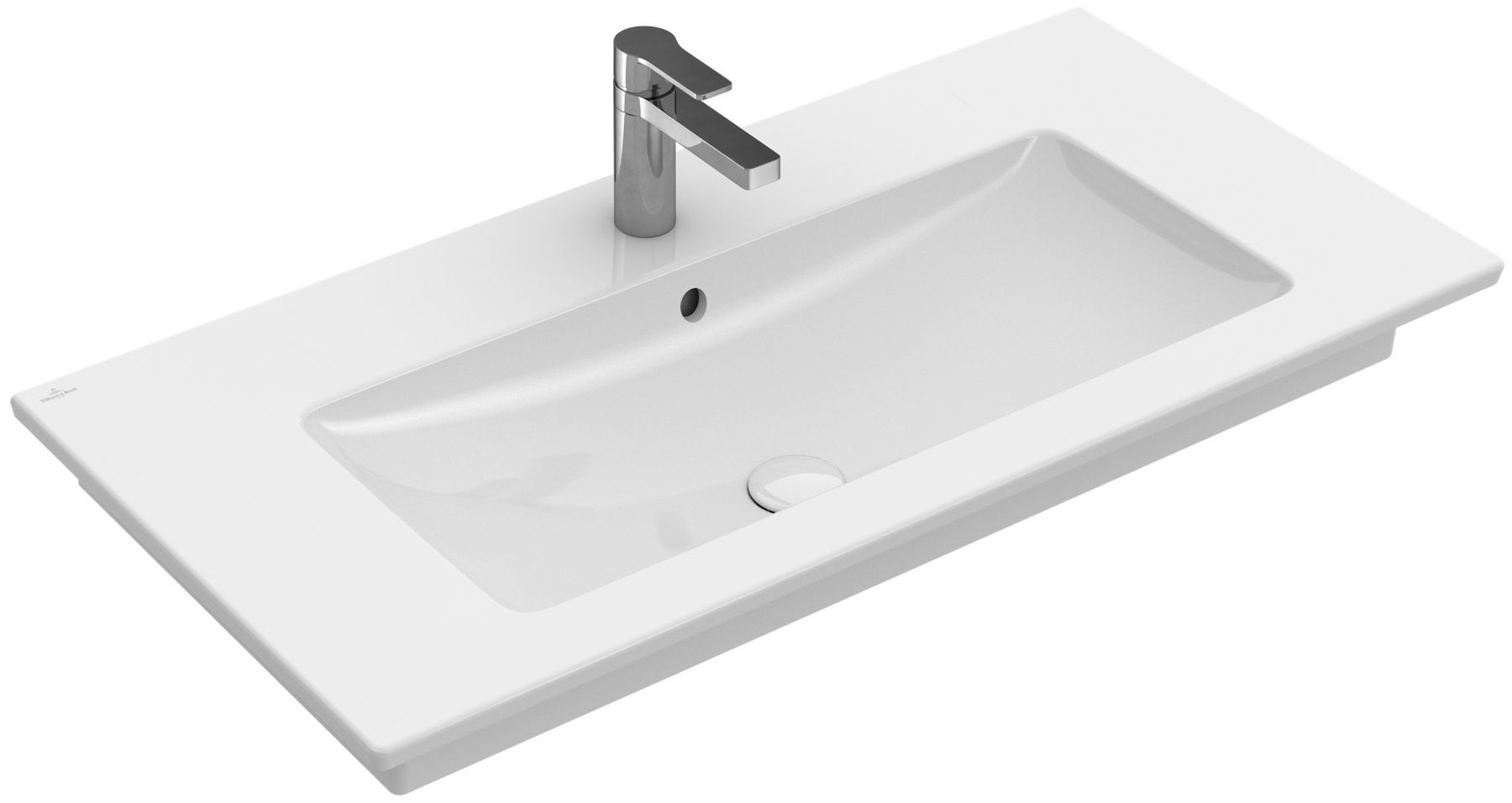 Villeroy & Boch Venticello umývadlo 80x50 cm obdĺžnik klasické umývadlo-umývadlo na nábytok-umývadlo s doskou biela 41048JR1