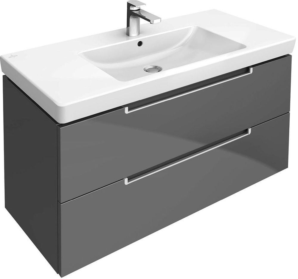 Villeroy & Boch Subway 2.0 skrinka 98.7x44.9x52 cm závesná kúpeľňová skrinka pod umývadlo sivá A69700FP