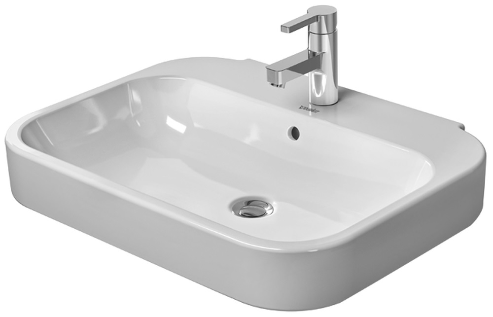 Duravit Happy D.2 umývadlo 65x49.5 cm obdĺžnik klasické umývadlo biela 23166500001