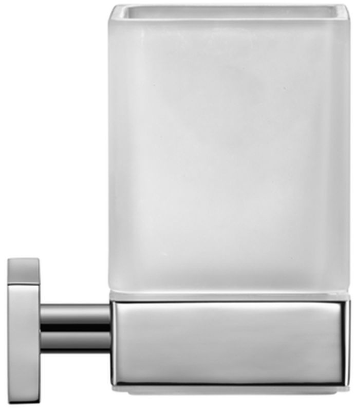 Duravit Karree pohár na zubnú kefku biela-chrómová 0099511000