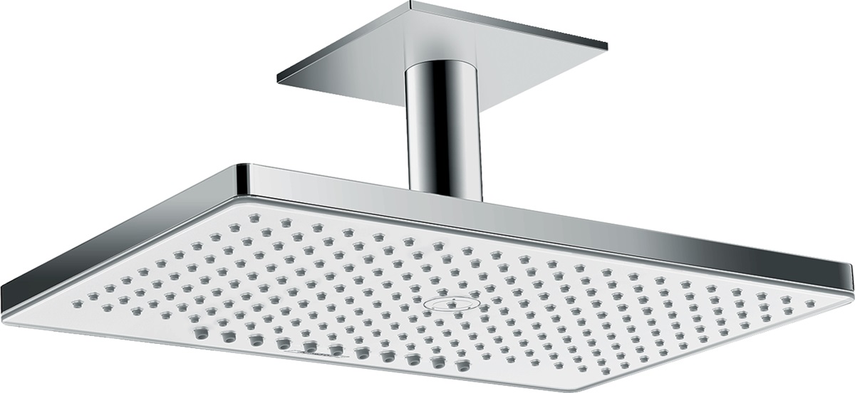 Hansgrohe Rainmaker Select horná/hlavová sprcha 46.6x30 cm obdĺžnik chrómová-biela 24004400