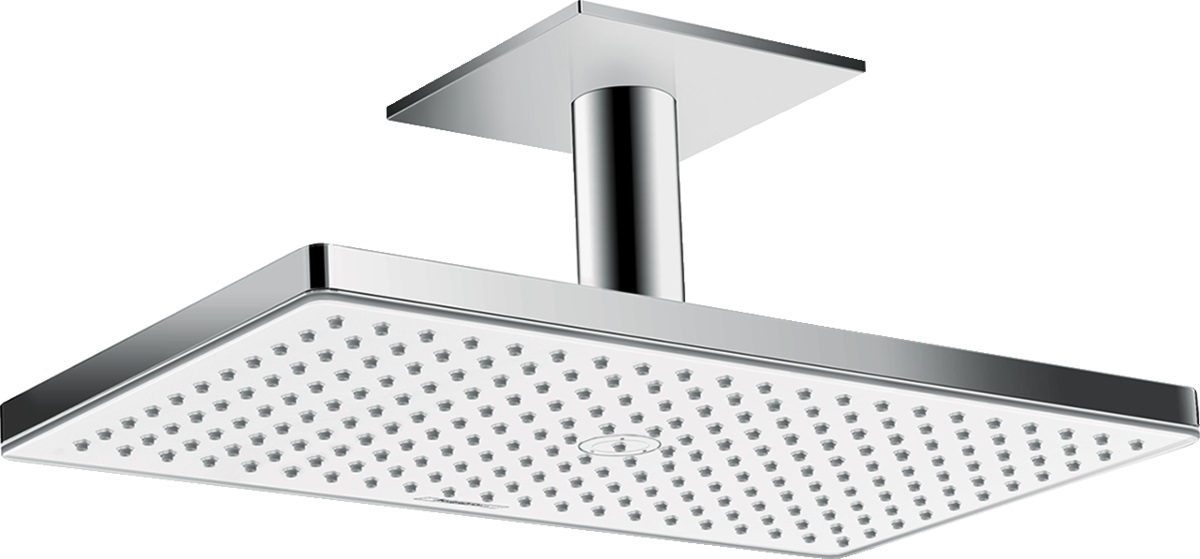 Hansgrohe Rainmaker Select horná/hlavová sprcha 46.6x27 cm obdĺžnik chrómová-biela 24012400