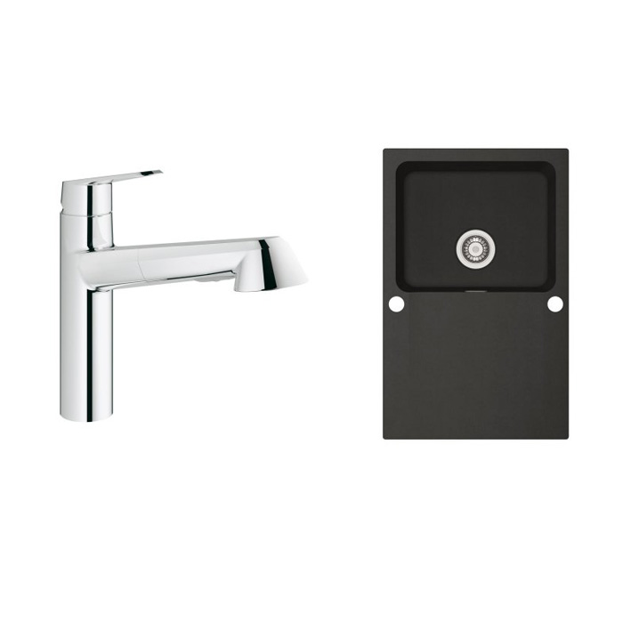 Súprava kuchynská batéria Grohe Eurodisc Cosmopolitan 32257002, drez Tectonite Franke Orion 114.0286.447