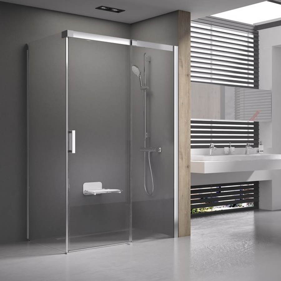 Ravak Matrix sprchovací kút 100x100 cm obdĺžniková saténová matné/priehľadné sklo 0WPAAU00Z1