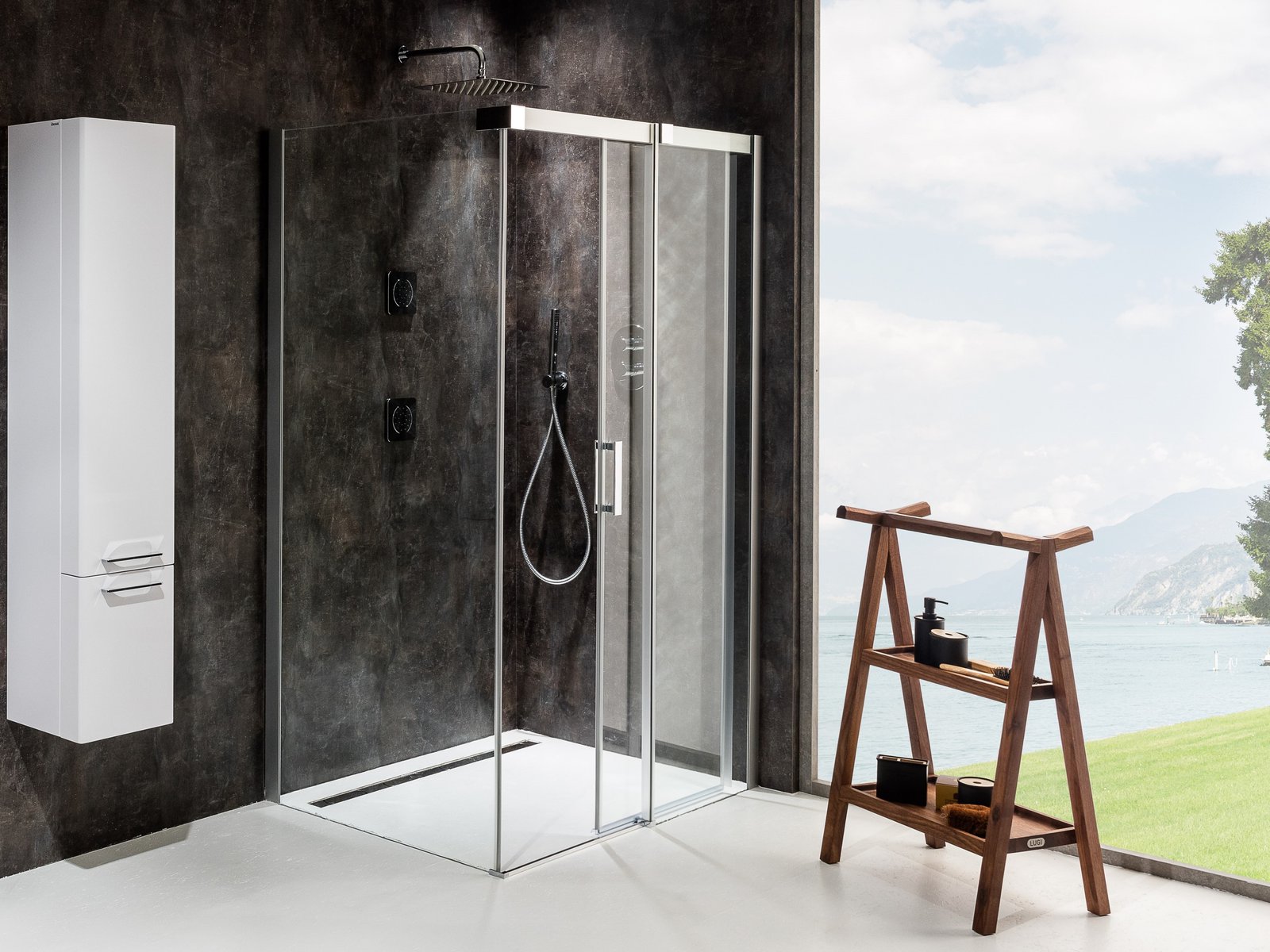 Ravak Matrix sprchovací kút 100x100 cm obdĺžniková saténová matné/priehľadné sklo 0WPAAU00Z1