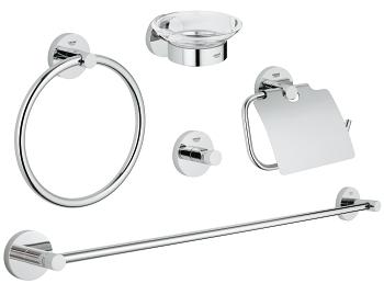 Grohe Essentials súprava príslušenstva 5v1 StarLight Chrome 40344001