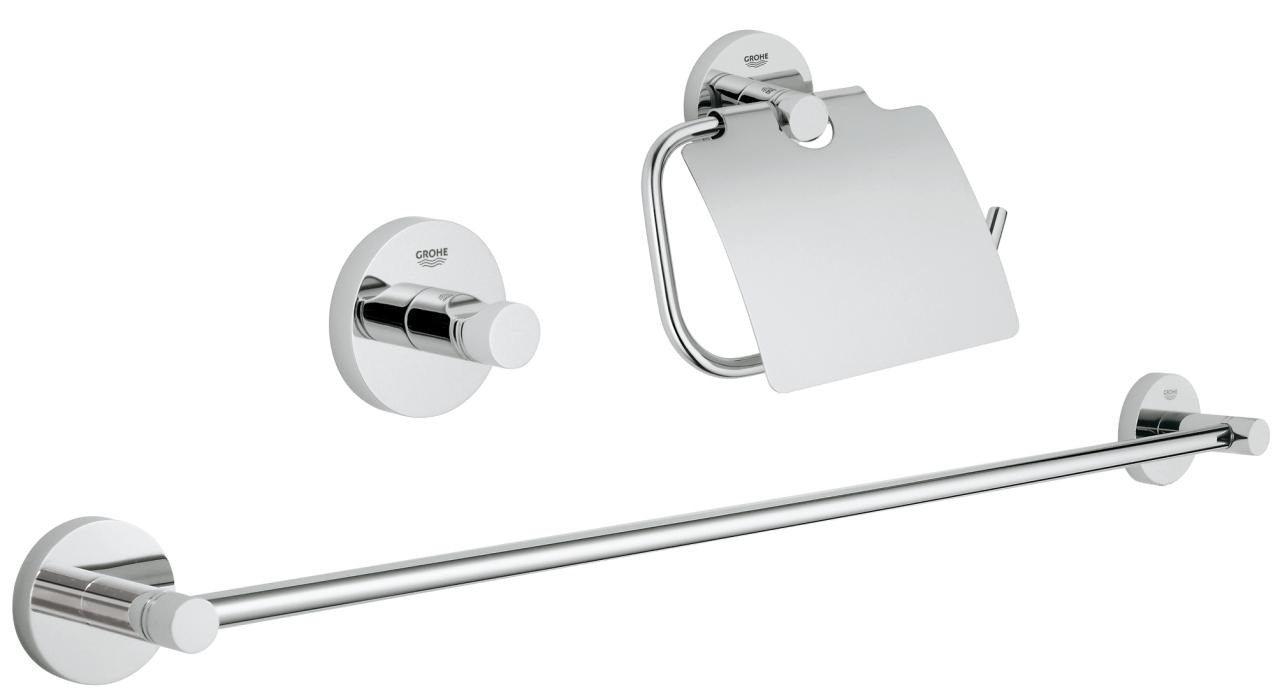 Grohe Essentials súprava príslušenstva 3v1 StarLight Chrome 40775001