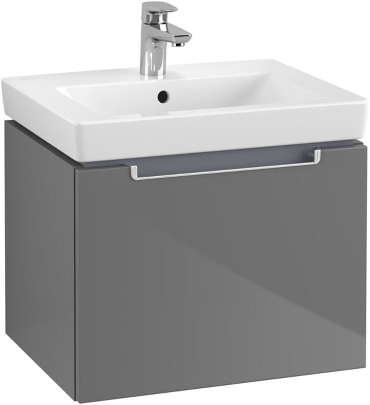 Villeroy & Boch Subway 2.0 skrinka 53.7x42.3x42 cm závesná kúpeľňová skrinka pod umývadlo sivá A68600FP