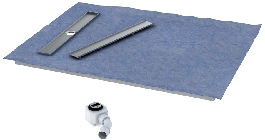 Schedpol Base sprchová vanička pod dlažbu 50 cm chrómová 10.008/OLKB/CH