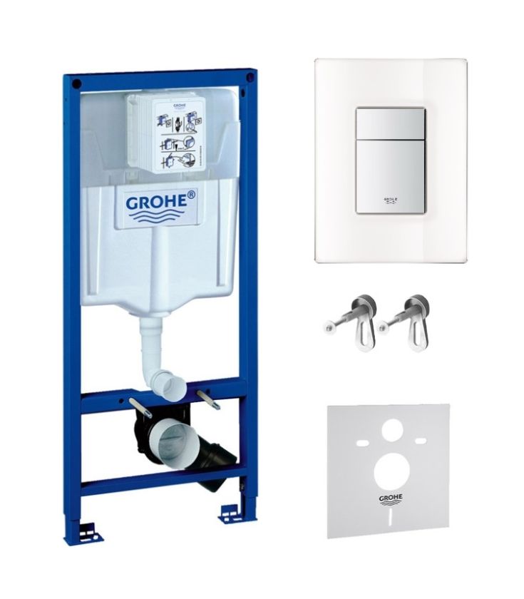 Súprava splachovacie tlačidlo Grohe Skate 38845LS0, podomietková konštrukcia Grohe Rapid SL 38539001