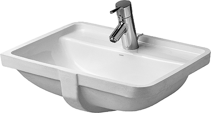 Duravit Starck 3 umývadlo 49x36.5 cm obdĺžnik podpultové umývadlo biela 03024900001