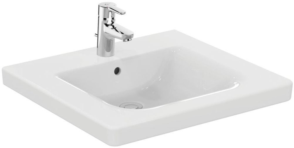 Ideal Standard Connect umývadlo 60x55.5 cm obdĺžnik klasické umývadlo pre zdravotne postihnutých biela E548201