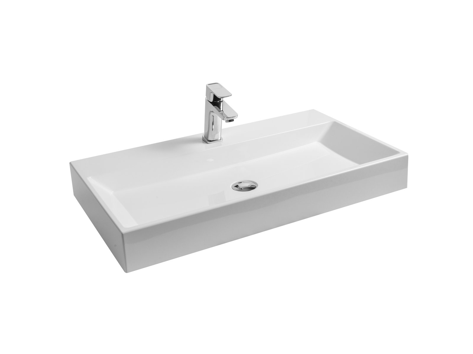 Ravak Natural umývadlo 80x45 cm obdĺžnik umývadlo na nábytok biela XJO01280000