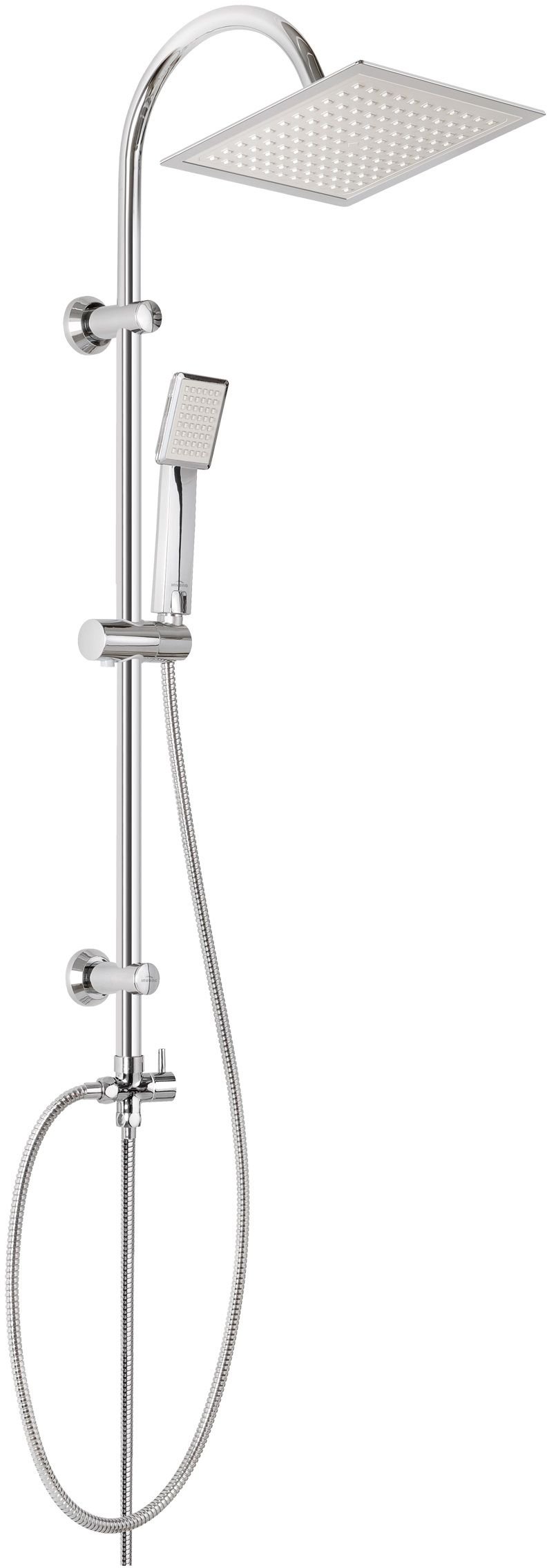 Invena Florina sprchová súprava nástenná s dažďovou sprchou chrómová AU-30-001