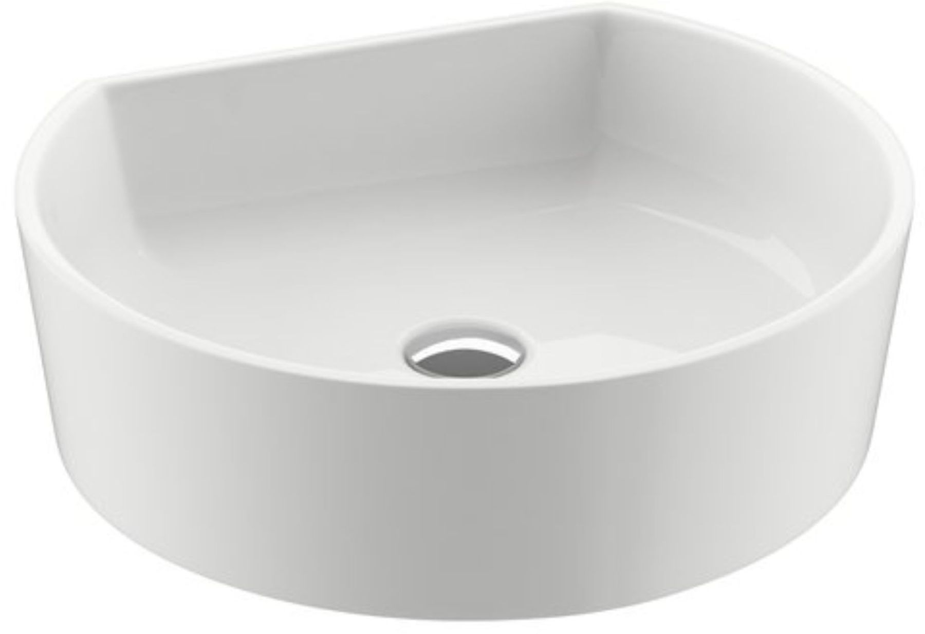 Ravak Moon umývadlo 40x35.5 cm polokrúhly pultové umývadlo biela XJN01300001