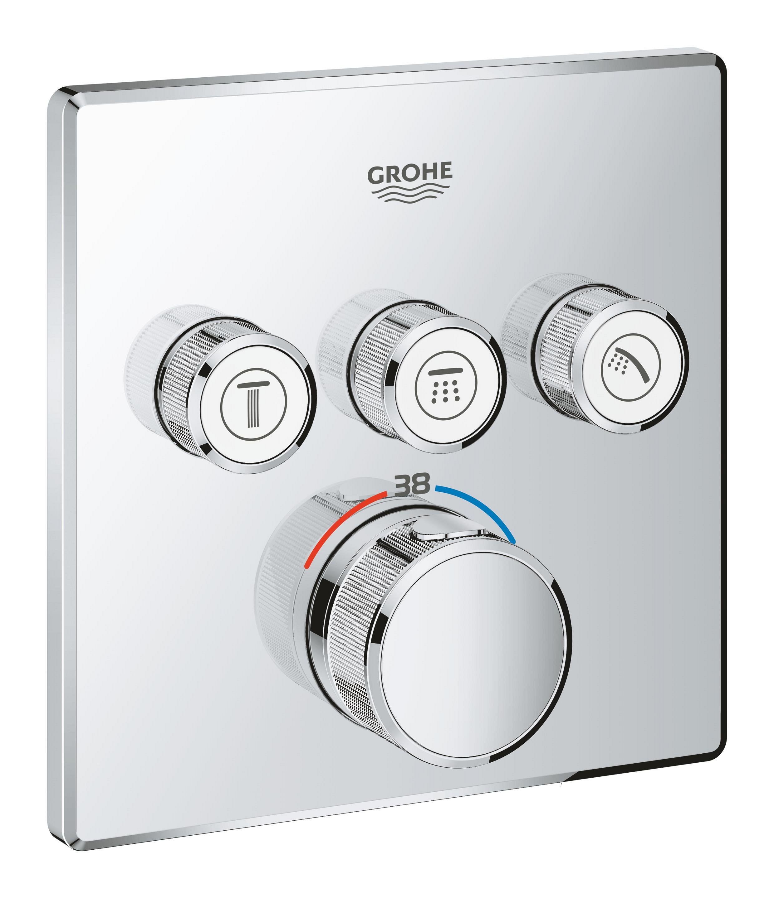 Grohe Grohtherm SmartControl vaňová/sprchová batéria podomietková áno StarLight Chrome 29126000